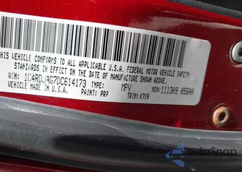 2013 Dodge Durango Sxt from USA, damaged, VIN 1C4RDJAG7DC614173